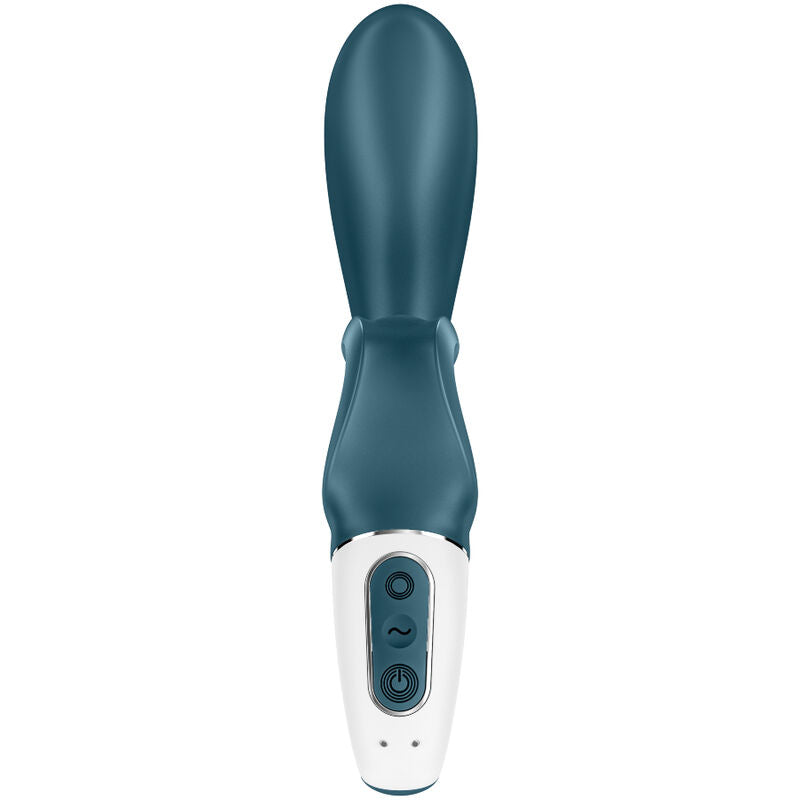 SATISFYER - ABRAÇO DE COELHO VIBRADOR APLICATIVO AZUL
