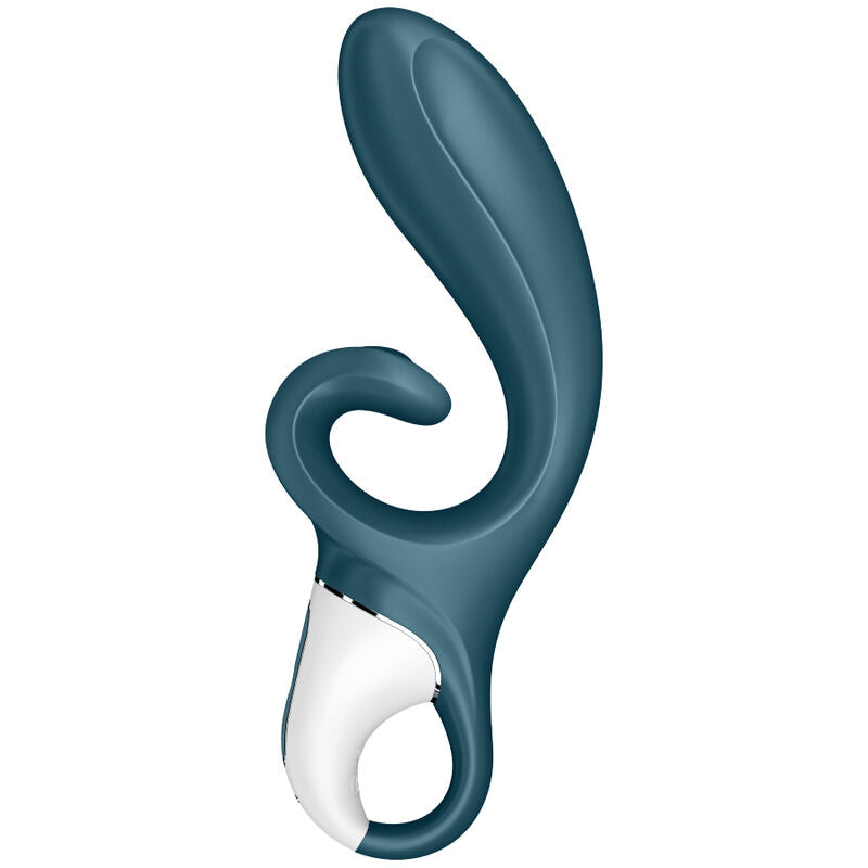 SATISFYER - ABRAÇO DE COELHO VIBRADOR APLICATIVO AZUL
