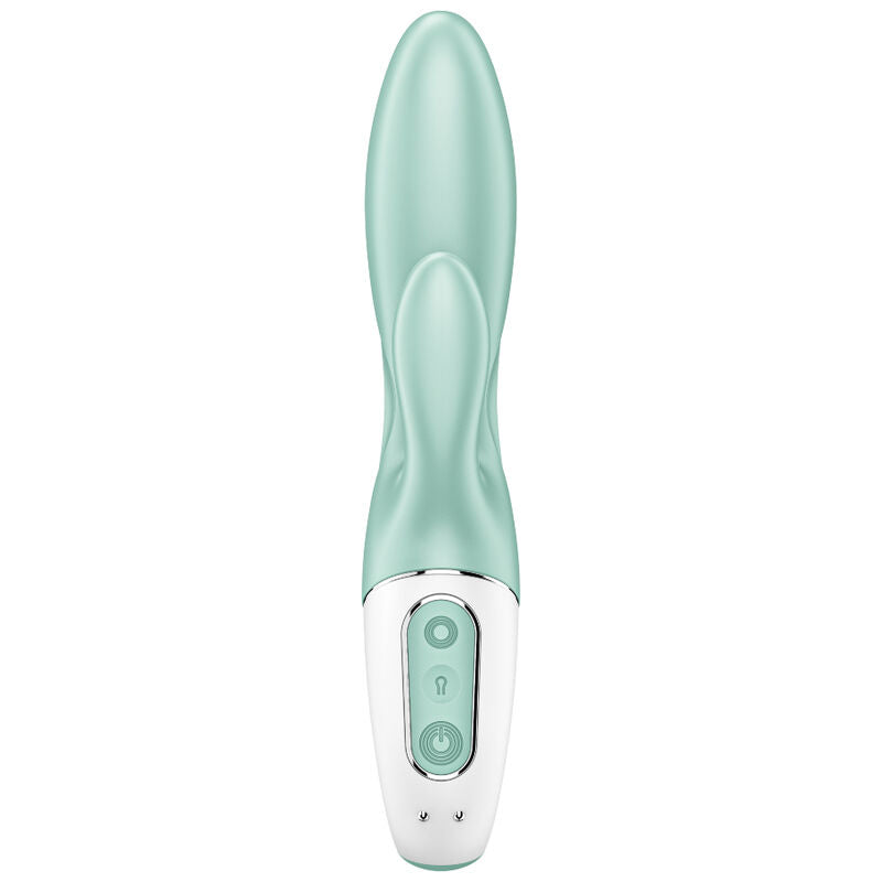 SATISFYER - BOMBA DE AR BUNNY 5+ VIBRADOR DE COELHO INFLÁVEL APLICATIVO VERDE