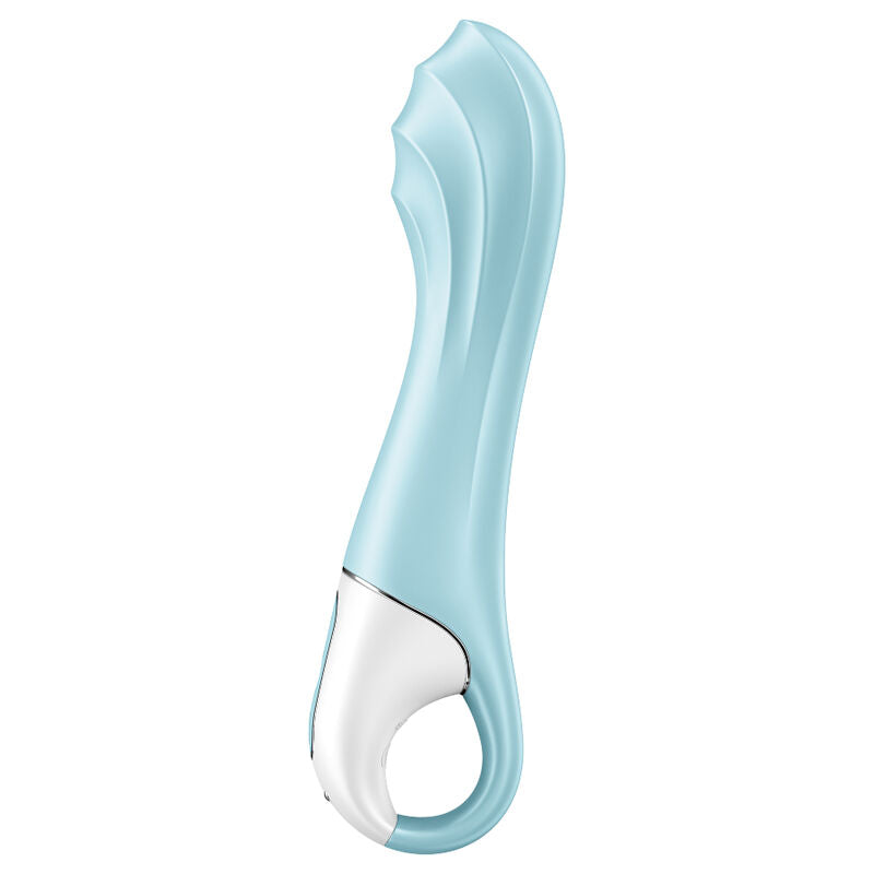 SATISFYER - VIBRADOR DE BOMBA DE AR 5+ VIBRADOR INFLÁVEL PARA PONTO G APLICATIVO AZUL