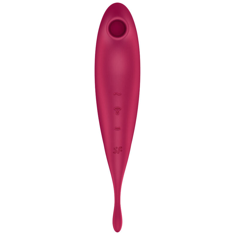 SATISFYER - APLICATIVO VIBRADOR E ESTIMULADOR DE PULSO DE AR TWIRLING PRO+ VERDE