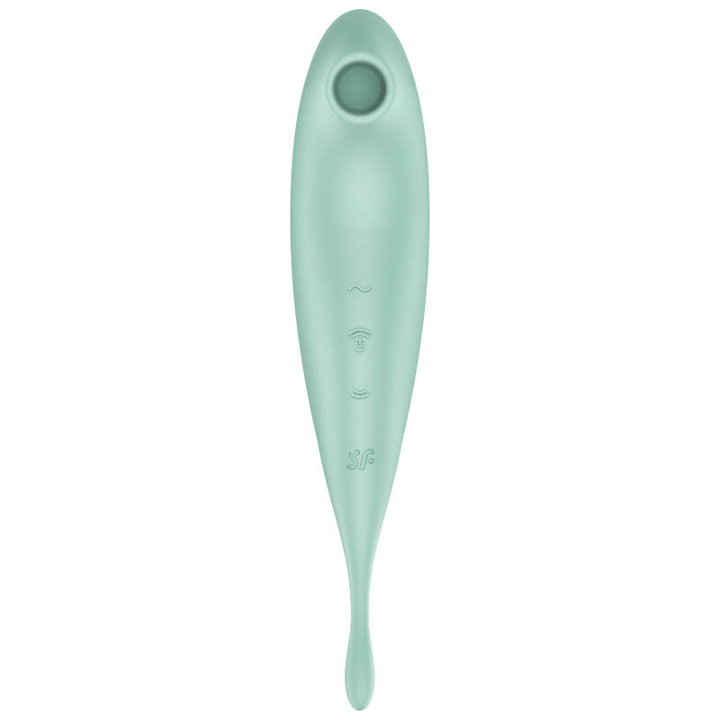SATISFYER - APLICATIVO VIBRADOR E ESTIMULADOR DE PULSO DE AR TWIRLING PRO+ VERDE