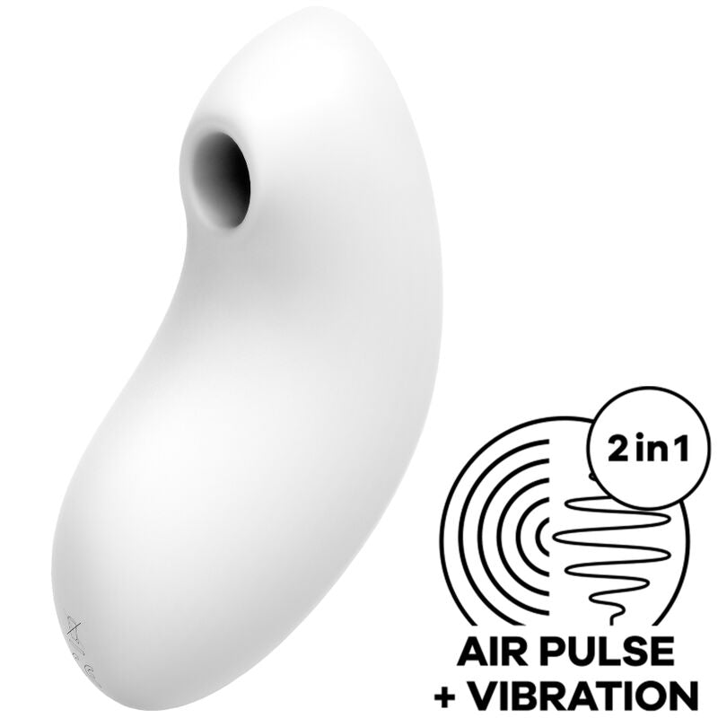 SATISFYER - VULVA LOVER 2 ESTIMULADOR Y VIBRADOR DE PULSACIONES DE AIRE BLANCO