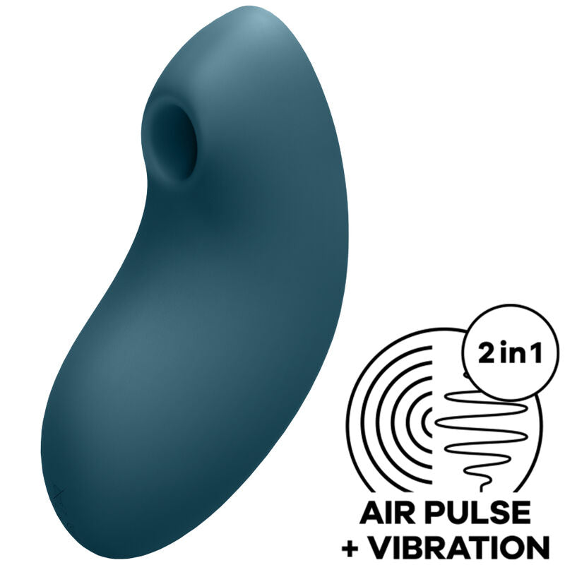 SATISFYER - VULVA LOVER 2 ESTIMULADOR Y VIBRADOR DE PULSACIONES DE AIRE BLANCO