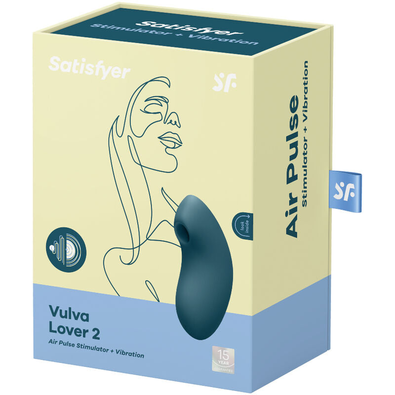 SATISFYER - VULVA LOVER 2 ESTIMULADOR Y VIBRADOR DE PULSACIONES DE AIRE BLANCO