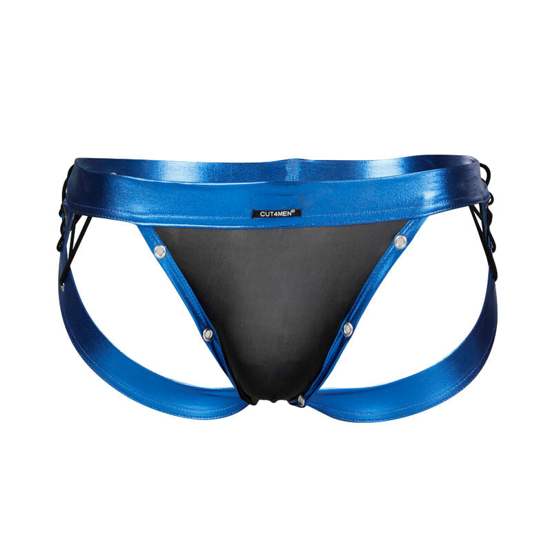 CUT4MEN - JOCKSTRAP DESIRE COURO AZUL XL