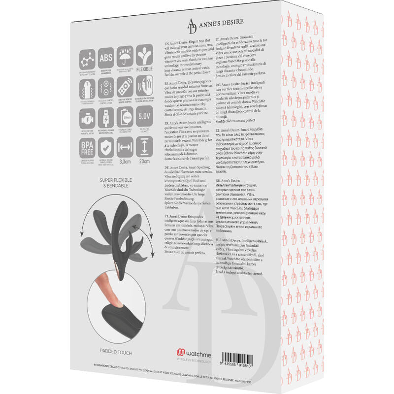 ANNE'S DESIRE - TECNOLOGIA DE CONTROLE REMOTO RABBIT A WATCHME BLACK