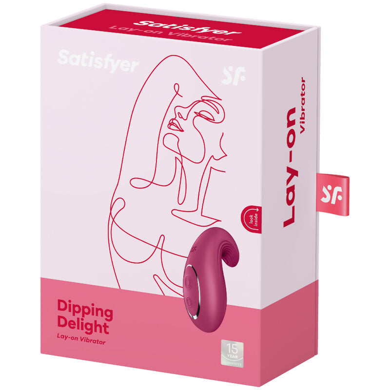 SATISFYER - VIBRADOR DE APLICACIÓN DIPPING DELIGHT ROJO