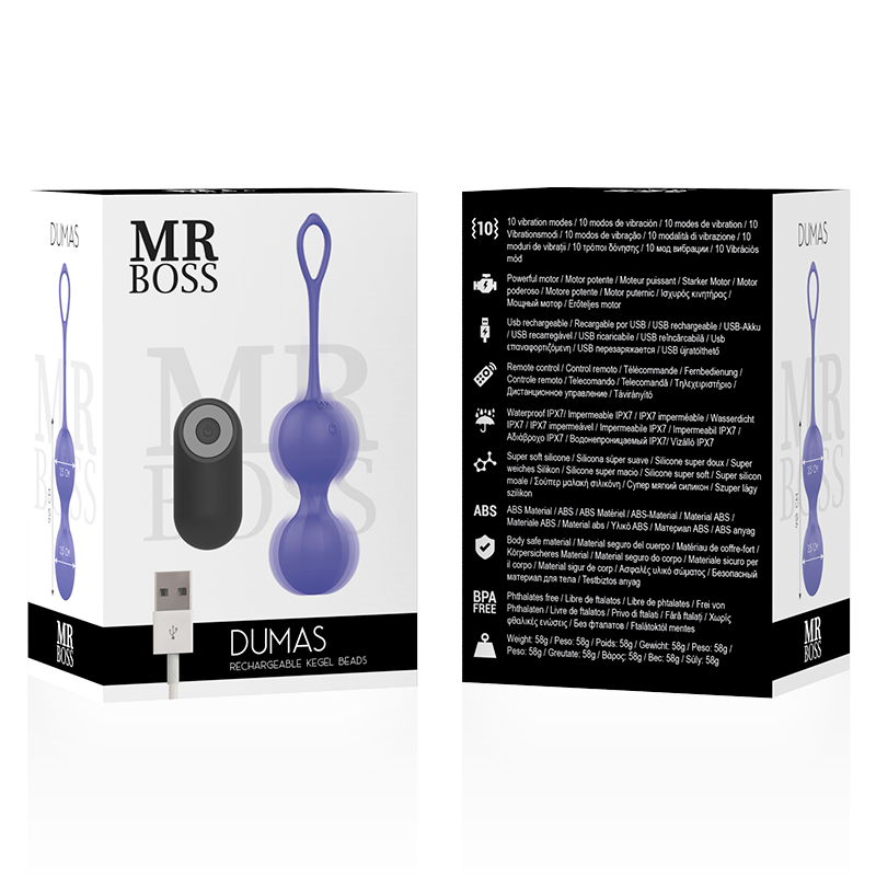 MR BOSS - DUMAS VIBRATING KEGEL BEADS CONTROLE REMOTO