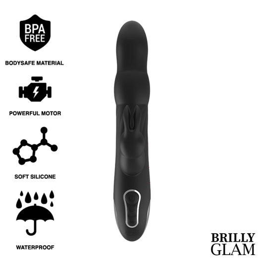 BRILLY GLAM - MOEBIUS RABBIT VIBRADOR E ROTATOR COMPATÍVEL COM A TECNOLOGIA WIRELESS WATCHME