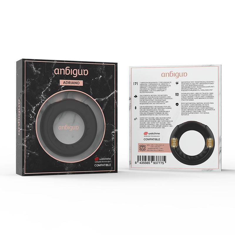 ANBIGUO - ANEL VIBRATÓRIO ADRIANO COMPATÍVEL COM A TECNOLOGIA WIRELESS WATCHME
