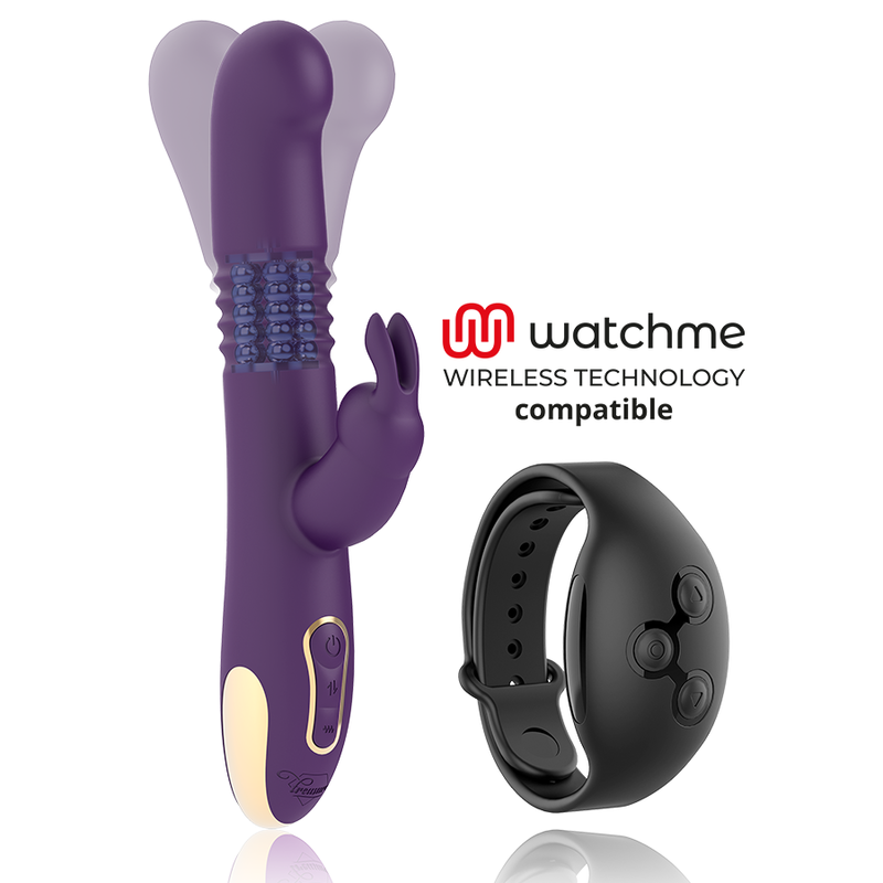 TESORO - BASTIAN RABBIT ARRIBA Y ABAJO, ROTADOR Y VIBRADOR COMPATIBLE CON LA TECNOLOGÍA INALÁMBRICA WATCHME