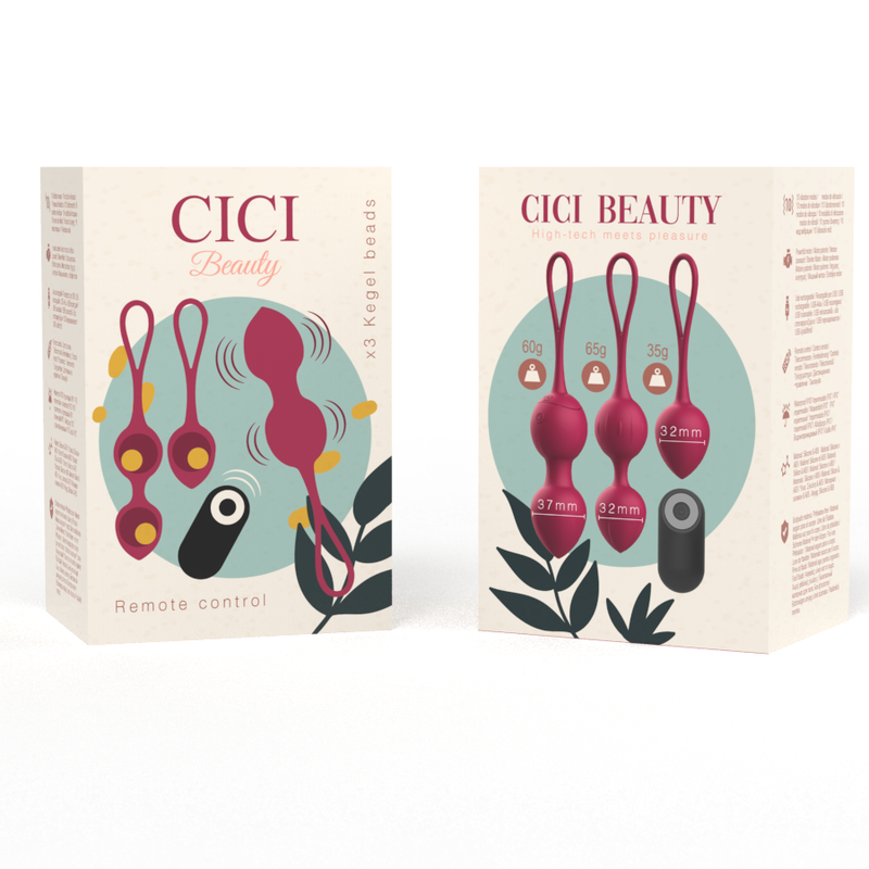 CICI BEAUTY - 3 PERLAS VIBRATORIAS DE KEGEL DE SILICONA PREMIUM CON CONTROL REMOTO
