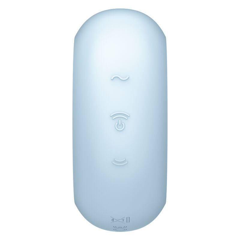 SATISFYER - PRO TO GO 3 ESTIMULADOR Y VIBRADOR DE DOBLE PULSO DE AIRE AZUL