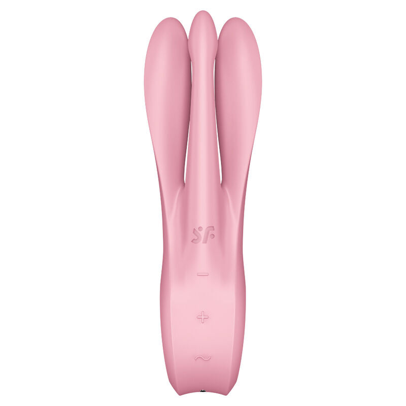 SATISFYER - TRÊS 1 VIBRADOR ROSA