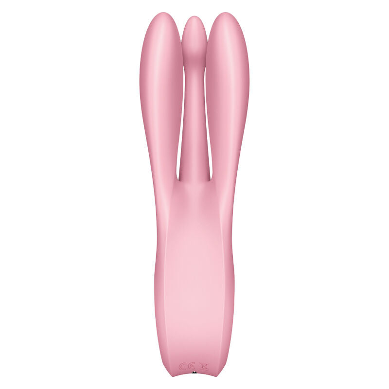 SATISFYER - TRÊS 1 VIBRADOR ROSA