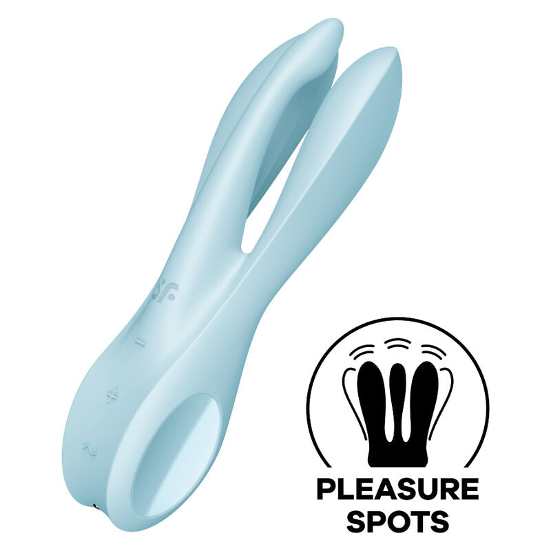 SATISFYER - TRÊS 1 VIBRADOR ROSA