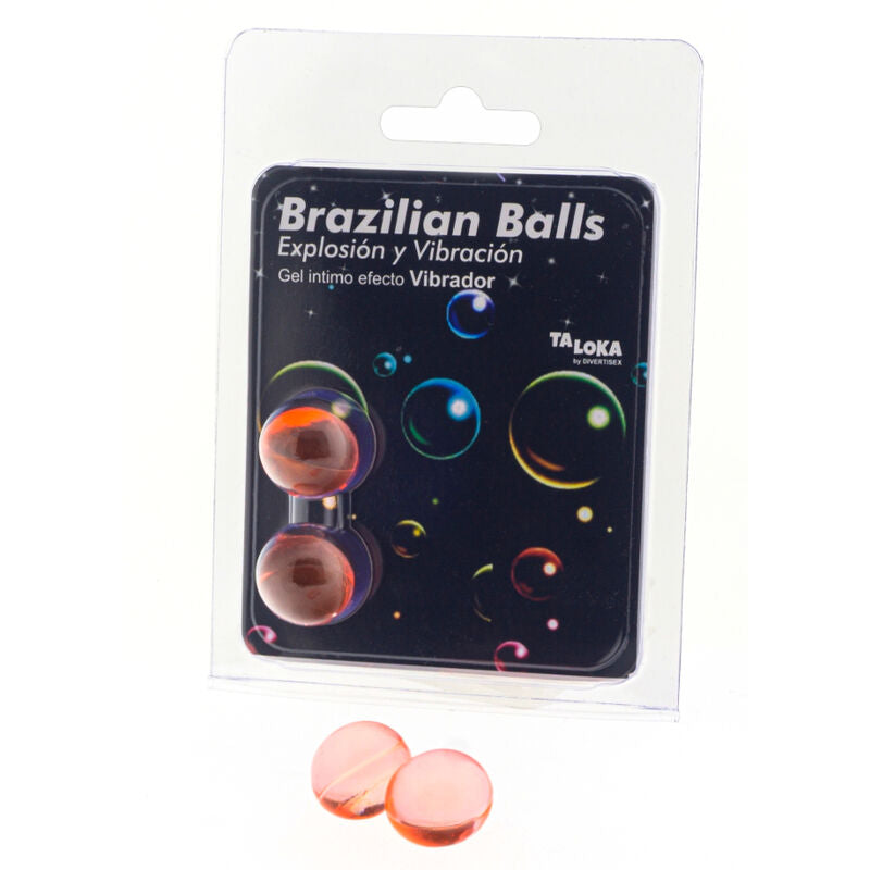 TALOKA - 2 BOLAS BRASILEIRAS EFEITO VIBRATÓRIO GEL EXCITANTE