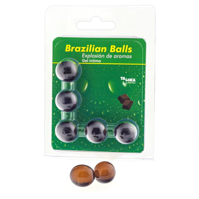 TALOKA - 5 BOLAS BRASILEIRAS DE CHOCOLATE EM GEL ÍNTIMO