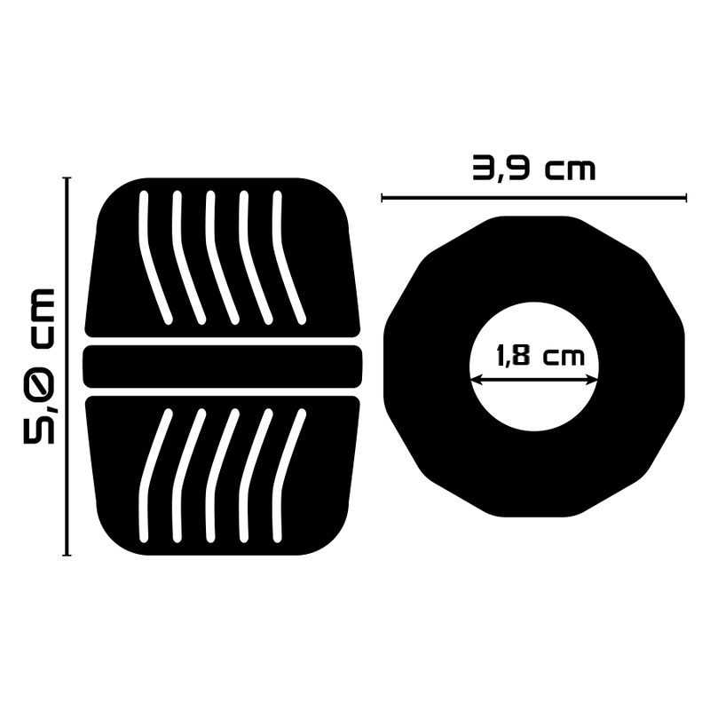 POWERING - ANEL PÊNICO SUPER FLEXÍVEL E RESISTENTE 5 CM PR11 PRETO