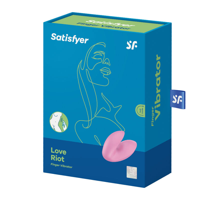 SATISFYER - LOVE RIOT VIBRADOR DE DEDO ROSA