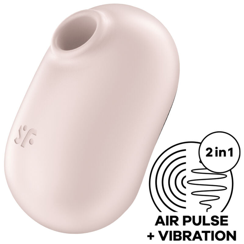SATISFYER - PRO TO GO 2 ESTIMULADOR Y VIBRADOR DE DOBLE PULSO DE AIRE VERDE