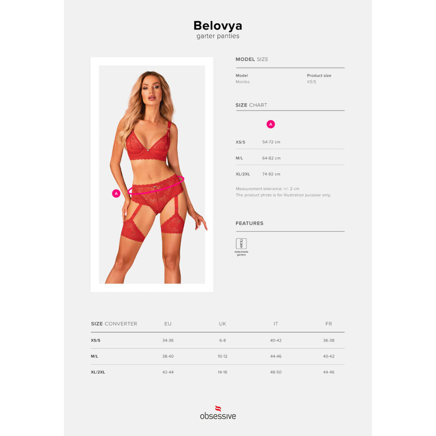 OBSESSIVE - BRAGUITAS CON LIGUERO BELOVYA XS/S