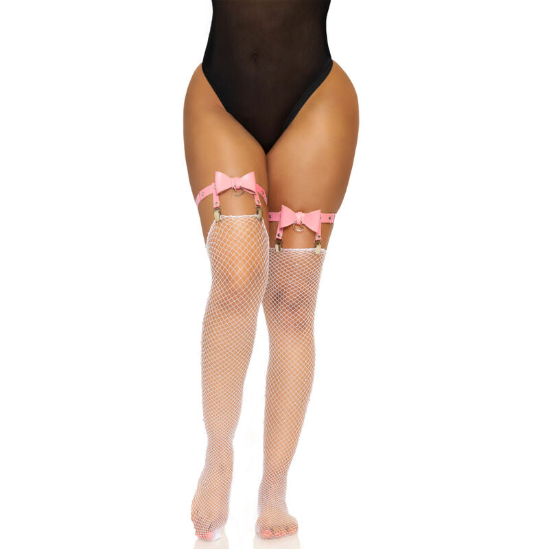 LEG AVENUE - LIGA ALTA Y AJUSTADA DE CUERO VEGANO TALLA ÚNICA - ROSA