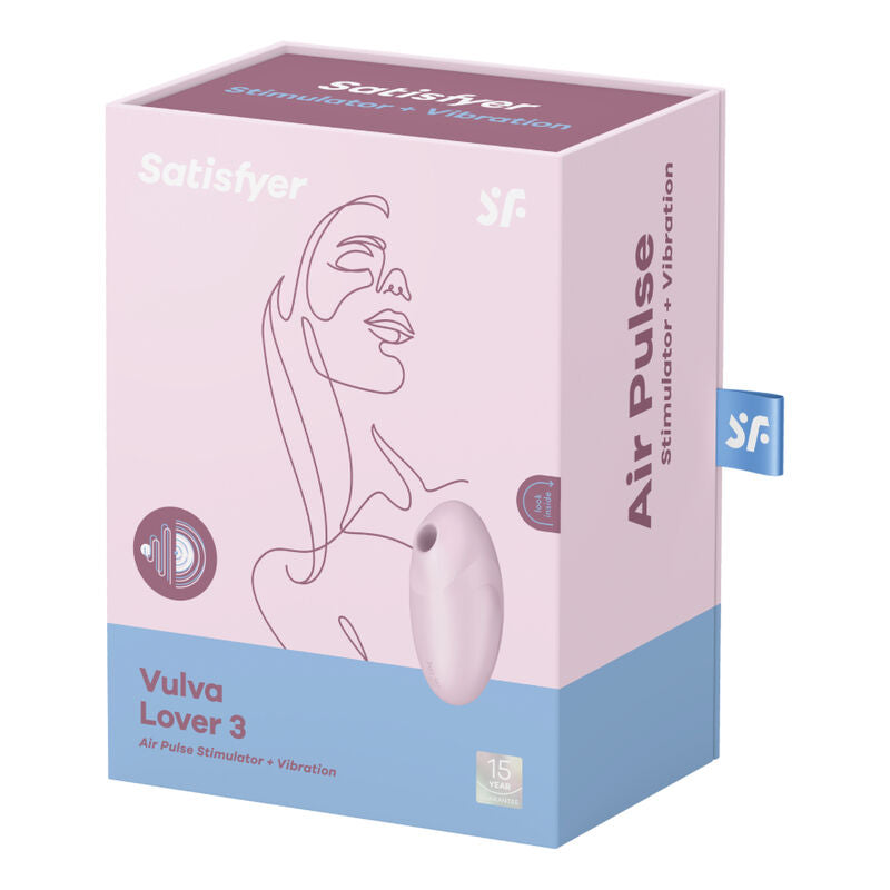 SATISFYER - VULVA LOVER 3 ESTIMULADOR Y VIBRADOR DE PULSACIONES DE AIRE ROSA