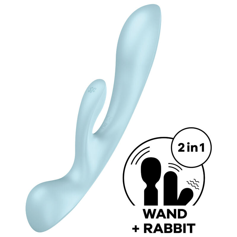 SATISFYER - TRIPLE OH HÍBRIDO VIBRAÇÃO AZUL
