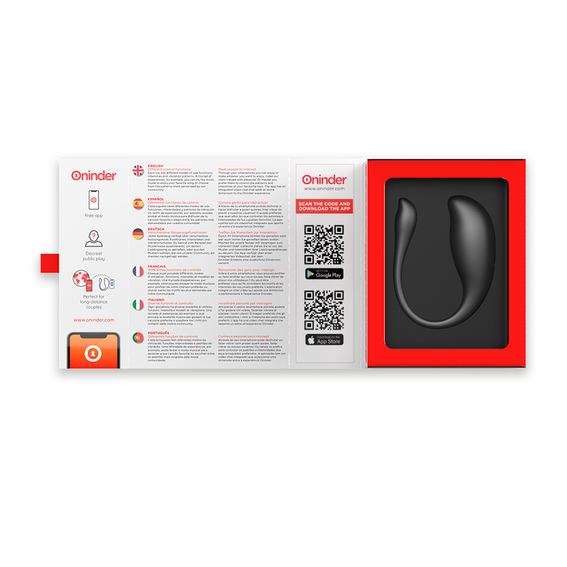 ONINDER - HUEVO VIBRADOR NEGRO NAIROBI - APLICACIÓN GRATUITA