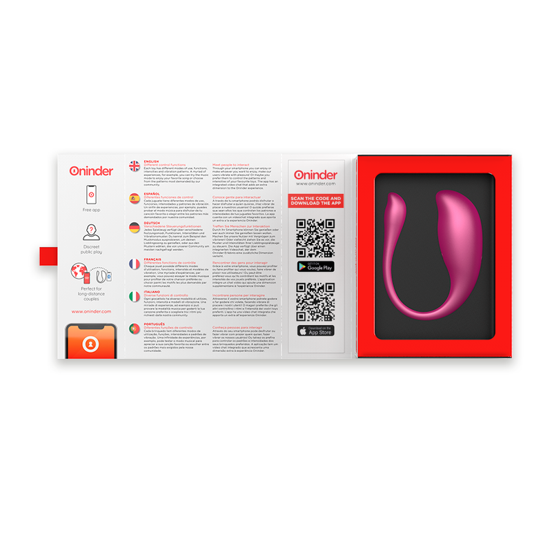 ONINDER - HUEVO VIBRADOR NEGRO NAIROBI - APLICACIÓN GRATUITA
