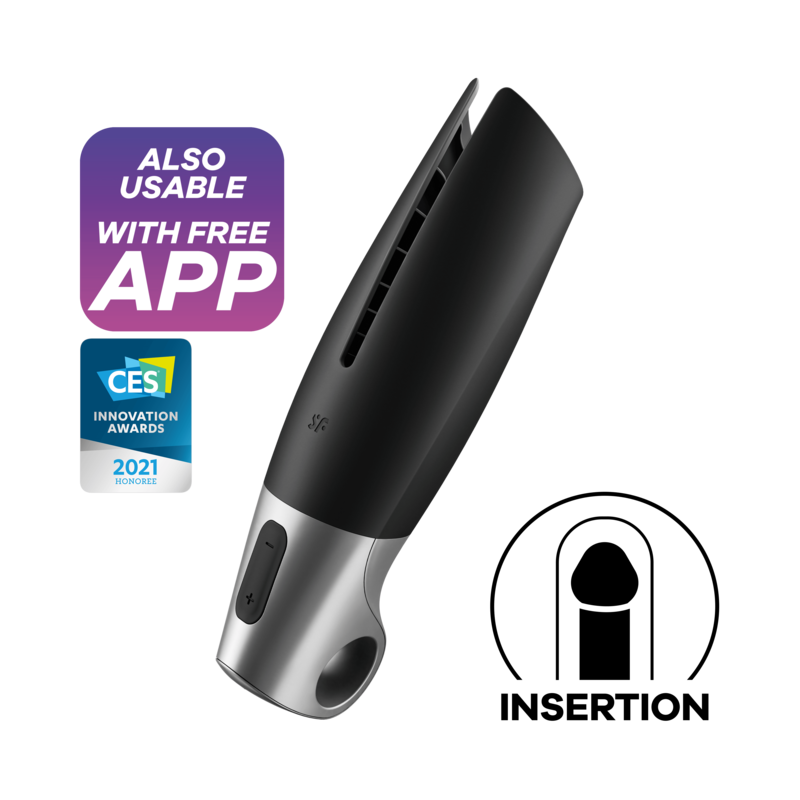 SATISFYER - MASTURBADOR PODEROSO NEGRO