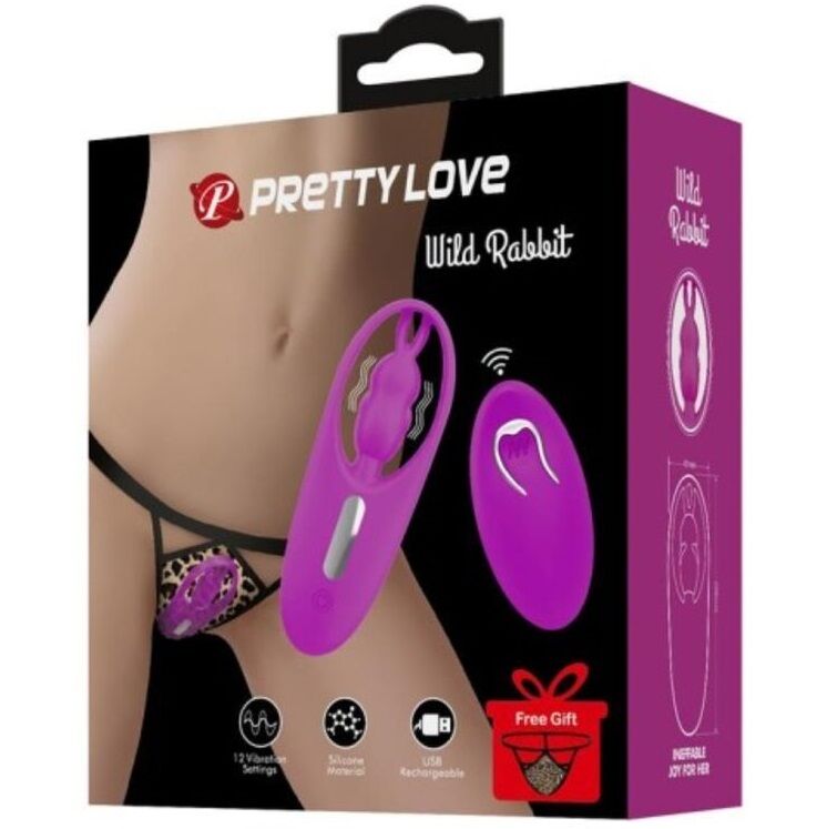 PRETTY LOVE - ESTIMULADOR WILD RABBIT PARA CALCINHAS COM CONTROLE REMOTO LILACS