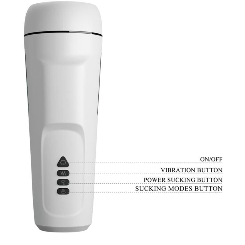 PRETTY LOVE - MASTURBADOR MASCULINO SIENNA COM VIBRAÇÃO, VOZ E SUCÇÃO