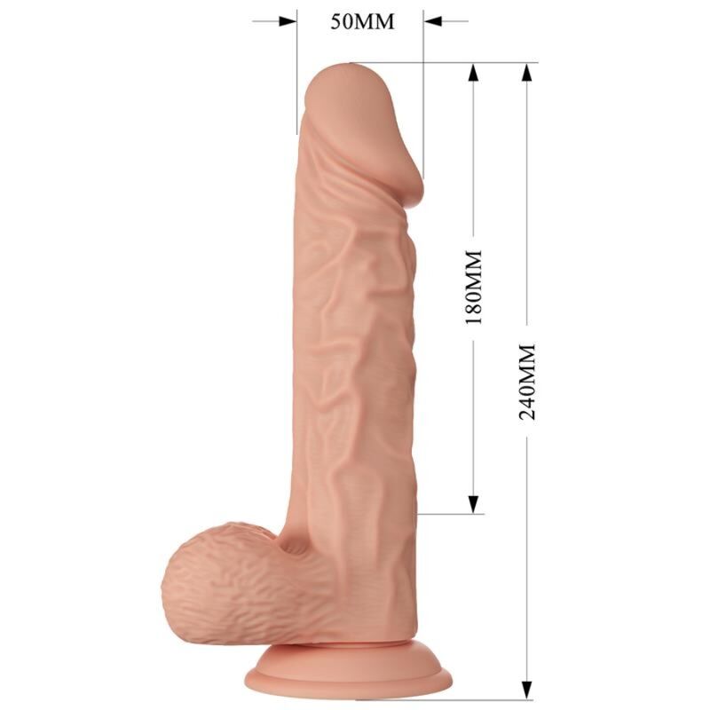 BAILE - LINDO ENCONTRO BURAQ DILDO FLEXÍVEL REALISTA 24 CM NATURAL
