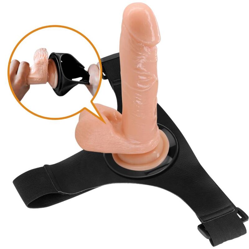 PRETTY LOVE - ARNÊS UNIVERSAL ARNÊS COM DILDO TOM 20 CM NATURAL