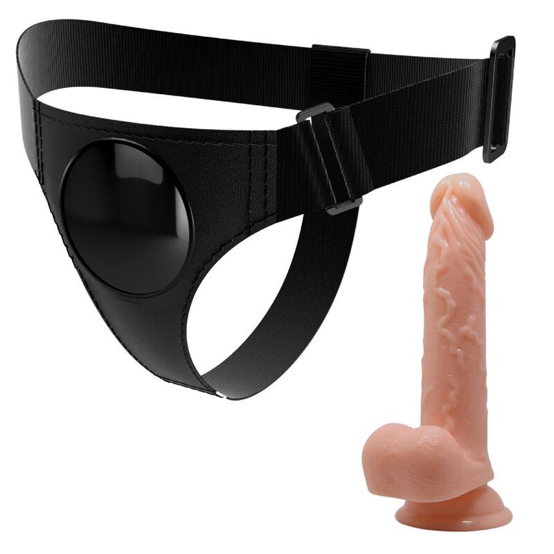 PRETTY LOVE - CALCINHAS UNIVERSAIS ARNÊS COM DILDO KEVIN 19 CM NATURAL