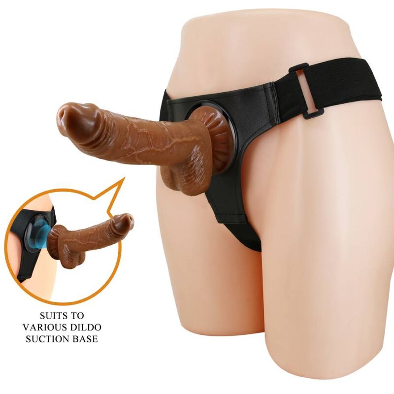 PRETTY LOVE - ARNÉS BRAGUITA ARNÉS UNIVERSAL CON DILDO MICHEAL 20 CM NEGRO