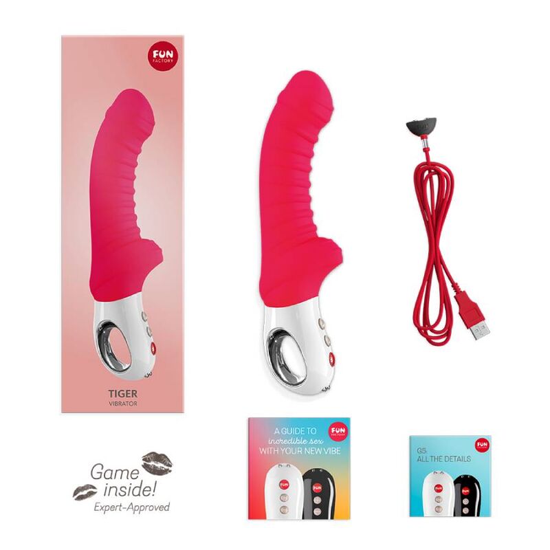 FUN FACTORY - VIBRADOR TIGER G5 VERMELHO ÍNDIA