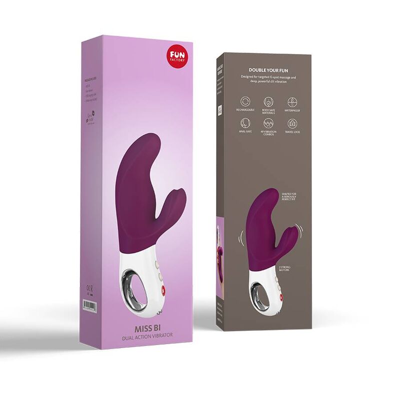 FUN FACTORY - MISS BI VIBRADOR DUAL BLANCO UVA