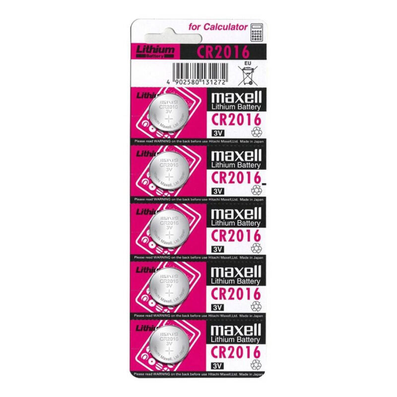 MAXELL - CR2016 3V LITHIUM BATTERY 5UDS