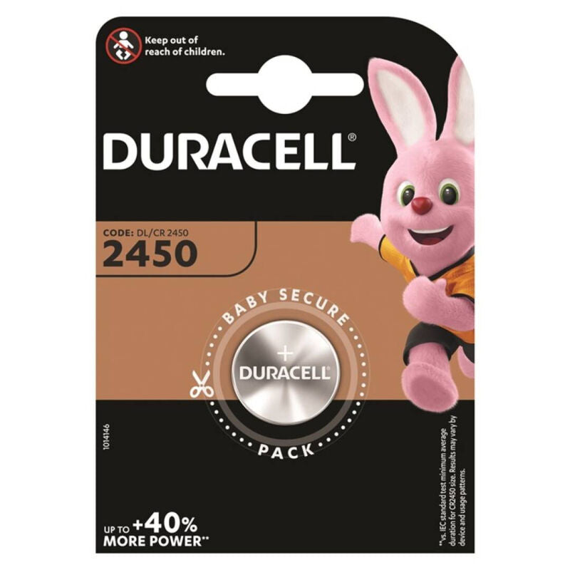 DURACELL - PILHA BOTÃO LITIO CR2450 3V 1 UNIDADE