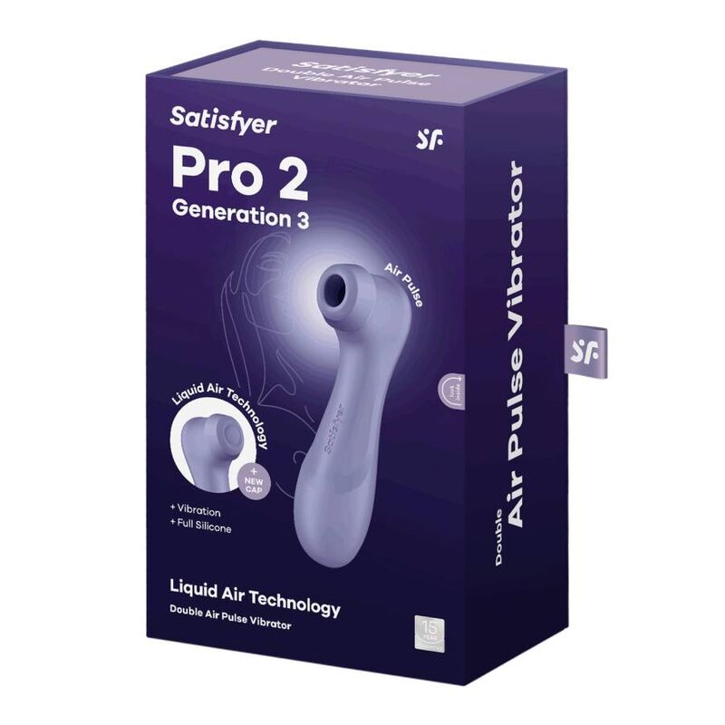 SATISFYER - PRO 2 GERAÇÃO 3 TECNOLOGIA DE AR LÍQUIDO LILAC