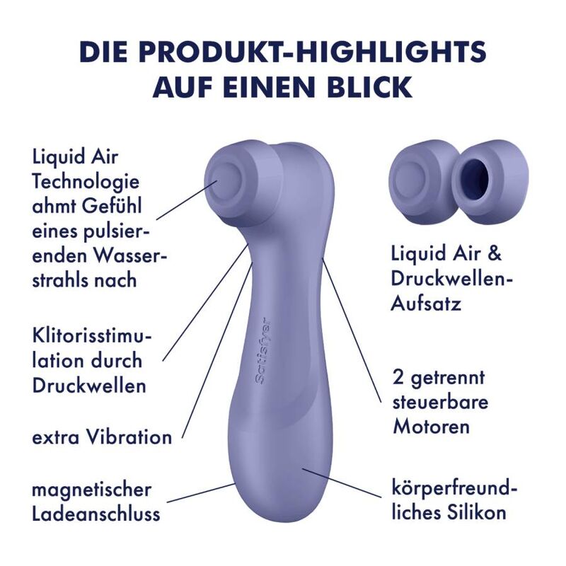 SATISFYER - PRO 2 GERAÇÃO 3 TECNOLOGIA DE AR LÍQUIDO LILAC