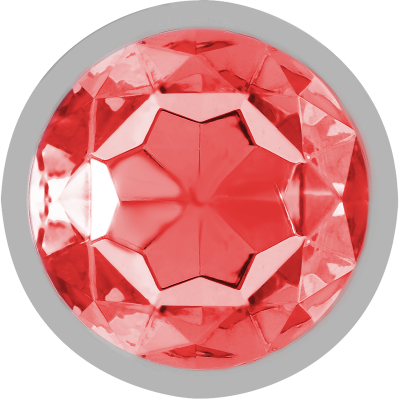 INTENSO - PLUG ANAL DE METAL DE ALUMÍNIO COM CRISTAL VERMELHO TAMANHO G