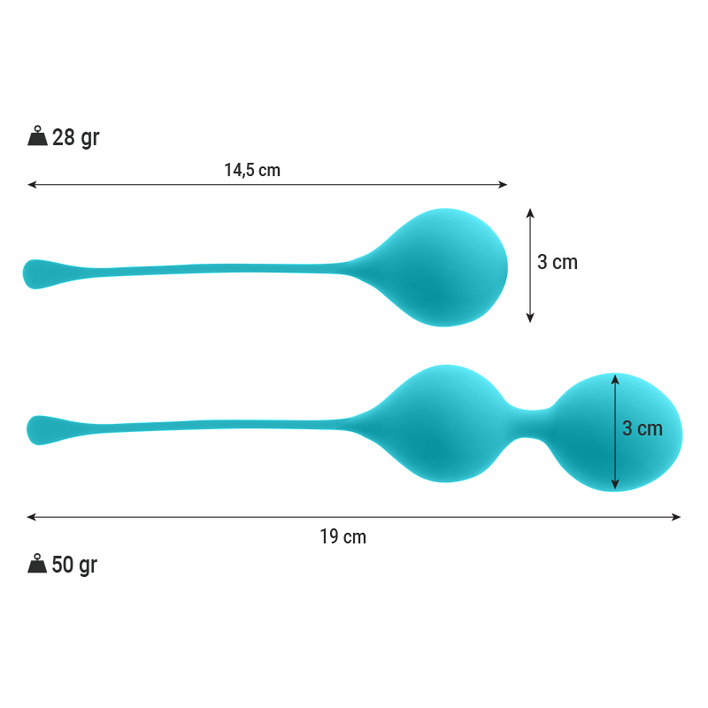 INTENSO - PACOTE DE BOLAS KEGEL KENDALL AZUL