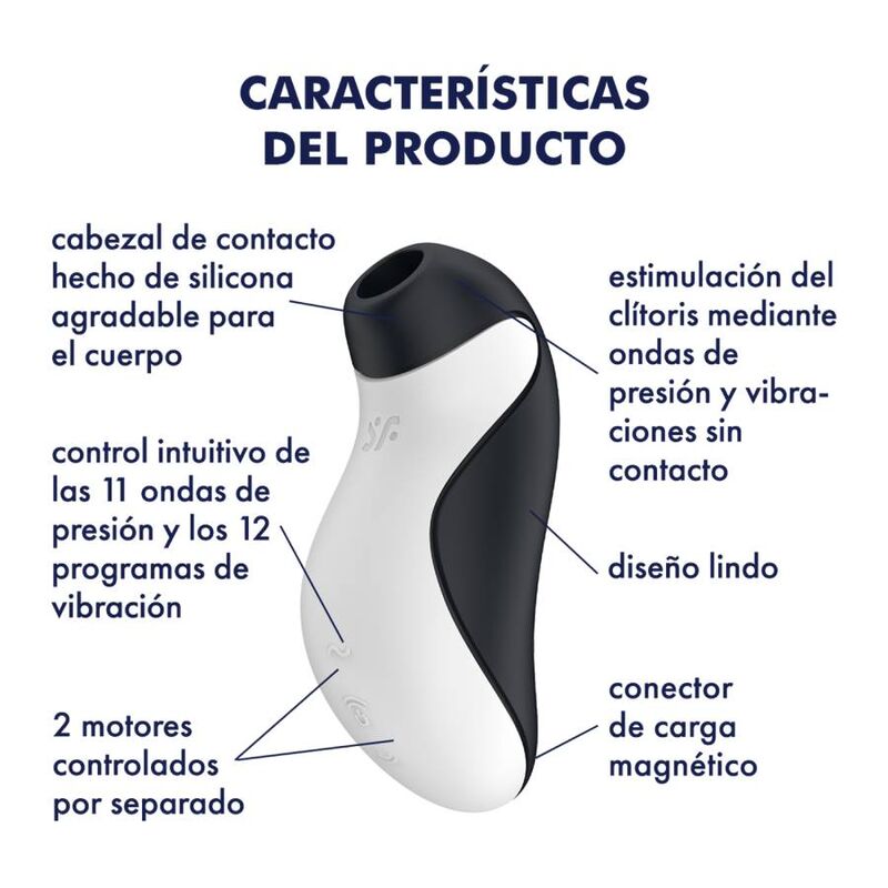 SATISFYER - ESTIMULADOR DE PULSO DE AIRE ORCA + VIBRACIÓN