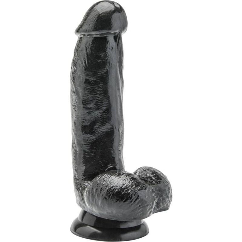 GET REAL - DILDO 12 CM CON BOLAS NEGRO
