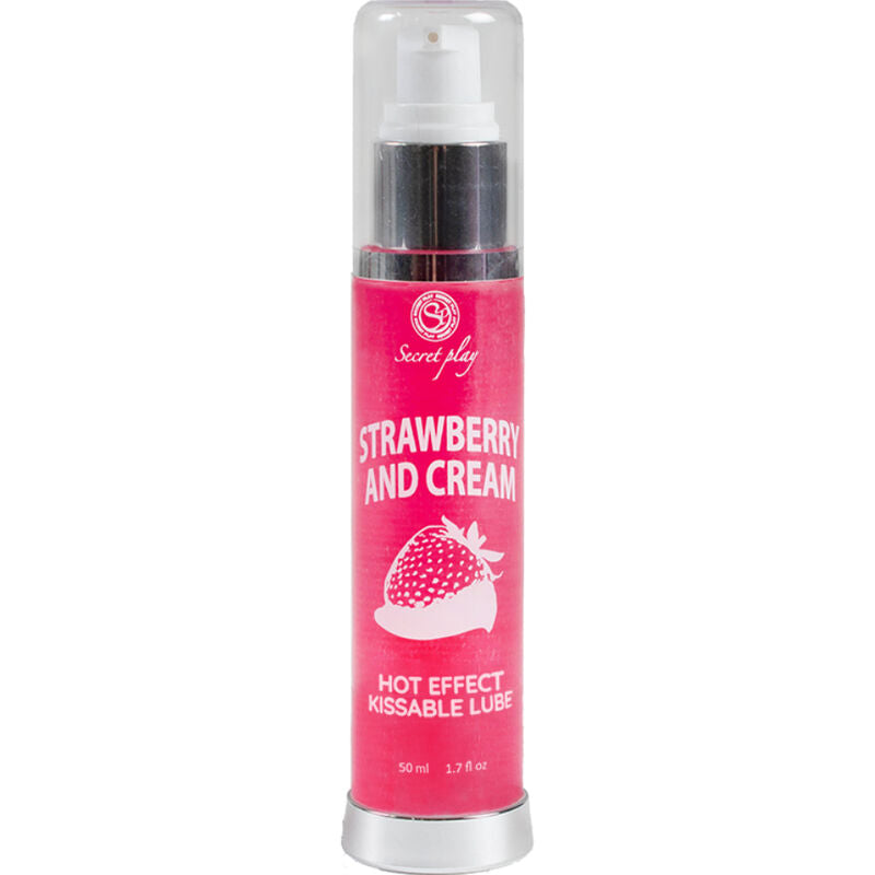 SECRETPLAY - LUBRIFICANTE 2-1 EFEITO CALOR MORANGO E CREME 50 ML